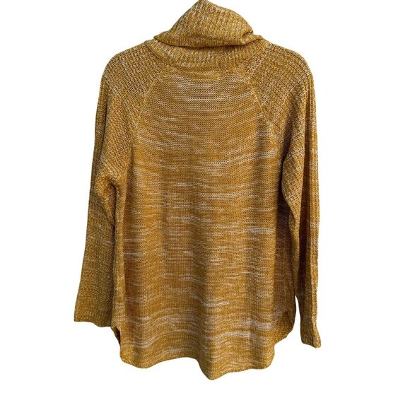 Its Our Time Mustard Yellow Womens Open Knit Cowl Neck Long Sleeve Sweater XL - Picture 4 of 10
